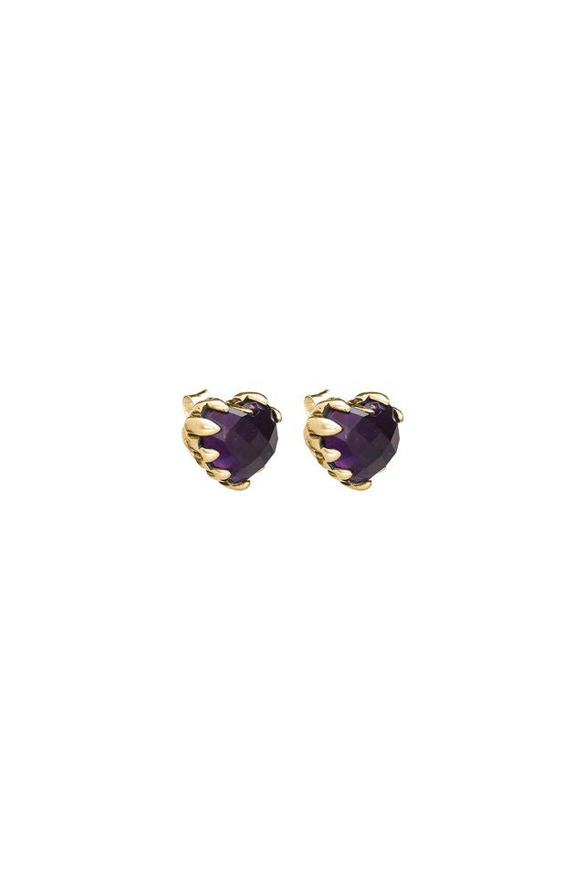 STOLEN GIRLFRIENDS CLUB GOLD LOVE CLAW EARRINGS