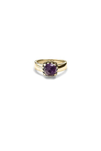 STOLEN GIRLFRIENDS CLUB GOLD BABY CLAW RING AMETHYST