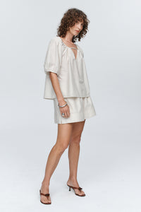 MARLE KENDRA TOP GREY STRIPE
