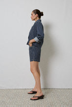 Load image into Gallery viewer, DRICOPER ZOLA INDIGO STRIPE LONG DENIM SHORT
