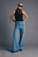 Load image into Gallery viewer, KAREN WALKER STARBOARD PANNELLED FLARES LIGHT BLUE OUTLAND DENIM
