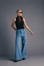 Load image into Gallery viewer, KAREN WALKER STARBOARD PANNELLED FLARES LIGHT BLUE OUTLAND DENIM
