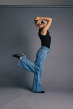 Load image into Gallery viewer, KAREN WALKER STARBOARD PANNELLED FLARES LIGHT BLUE OUTLAND DENIM
