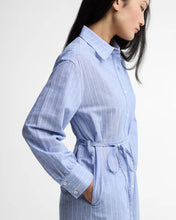 Load image into Gallery viewer, BARBOUR AVON MIDI DRESS CHAMBRAY/WHITE STRIPE

