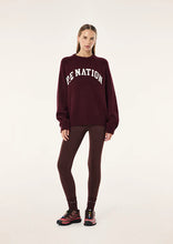 Load image into Gallery viewer, P.E NATION LEGACY KNIT CREW MAHOGANY
