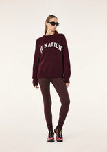 Load image into Gallery viewer, P.E NATION LEGACY KNIT CREW MAHOGANY
