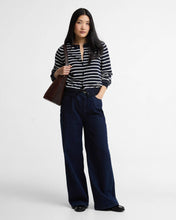 Load image into Gallery viewer, BARBOUR BAITON KNITTED CARDIGAN DARK NAVY STRIPE
