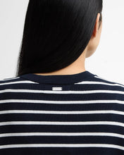 Load image into Gallery viewer, BARBOUR BAITON KNITTED CARDIGAN DARK NAVY STRIPE
