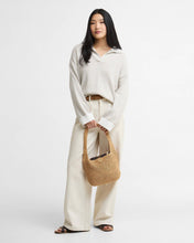 Load image into Gallery viewer, BARBOUR AYLESBY KNITTED JUMPER CLOUD/SAND STRIPE
