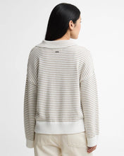 Load image into Gallery viewer, BARBOUR AYLESBY KNITTED JUMPER CLOUD/SAND STRIPE
