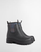 Load image into Gallery viewer, BARBOUR CYNTHIA CHELSEA WELLY BLACK SHADOW/TARTAN
