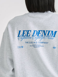 LEE INDEPENDENT BAGGY SWEATSHIRT WHITEMARLE