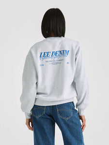 LEE INDEPENDENT BAGGY SWEATSHIRT WHITEMARLE