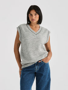 LEE LARA KNIT VEST GREY