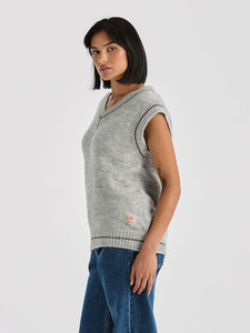 LEE LARA KNIT VEST GREY