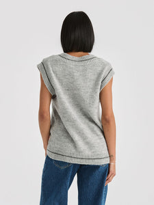 LEE LARA KNIT VEST GREY