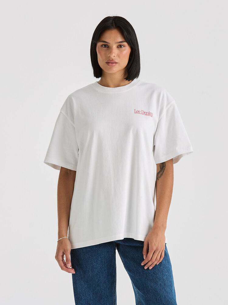 LEE JEANS TIMELESS BAGGY TEE OPTIC WHITE