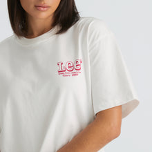 Load image into Gallery viewer, LEE DENIM PATTERN ROOM BAGGY TEE OPTIC WHITE
