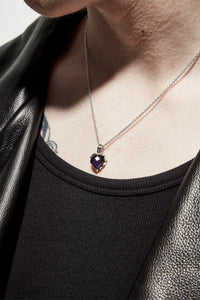STOLEN GIRLFRIENDS CLUB LOVE CLAW NECKLACE SILVER MOODSTONE