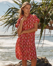Load image into Gallery viewer, BETTY BASICS COPACABANA SHIRT DRESS SARDINIA GEO PRINT
