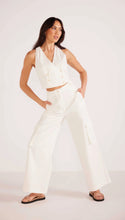 Load image into Gallery viewer, MINK PINK LOTTIE CARGO PANTS WHITE

