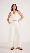 Load image into Gallery viewer, MINK PINK LOTTIE CARGO PANTS WHITE
