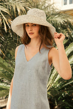 Load image into Gallery viewer, MARLOW LUNA LINEN DRESS BLUE SMOKE
