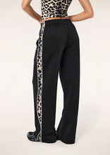 Load image into Gallery viewer, P.E NATION MAN DOWN TRACKPANT BLACK/LEOPARD
