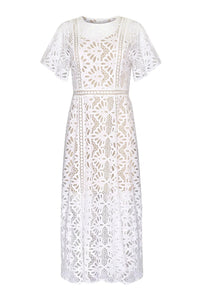 ZOE KRATZMANN MEDAL DRESS PORCELAIN BRODERIE