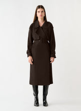 Load image into Gallery viewer, ESMAEE METRO TRENCH COAT CHOCOLATE
