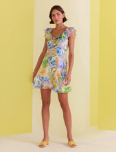 Load image into Gallery viewer, MINK PINK FABLE FRILL MINI DRESS PAINTERLY FLORAL
