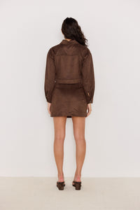 MINK PINK ASTON SUEDE CROP JACKET