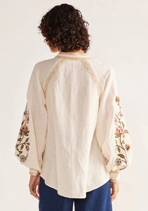 MOS THE LABEL CAMILLE BLOUSE IVORY