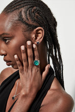 Load image into Gallery viewer, STOLEN GIRLFRIENDS CLUB LOVE CLAW EARRINGS SILVER MOODSTONE
