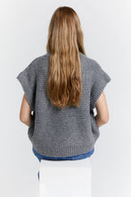 Load image into Gallery viewer, KAREN WALKER CABLE KNIT VEST GREY MARLE
