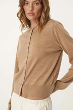 Load image into Gallery viewer, ROWIE MAEVE MERINO CARDIGAN FAWN MARLE
