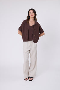 MARLOW MARINA KNIT SHIRT CAROB
