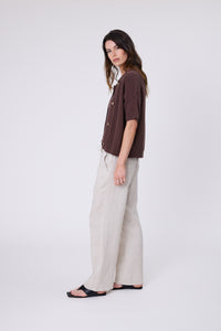 MARLOW MARINA KNIT SHIRT CAROB