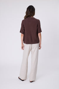 MARLOW MARINA KNIT SHIRT CAROB