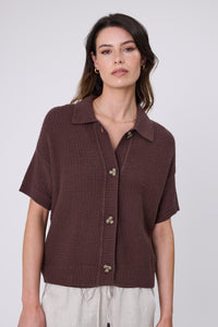 MARLOW MARINA KNIT SHIRT CAROB