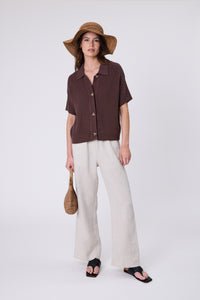 MARLOW MARINA KNIT SHIRT CAROB