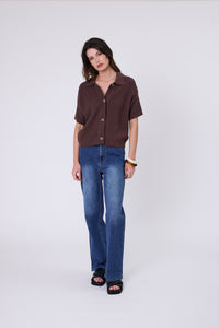 MARLOW MARINA KNIT SHIRT CAROB