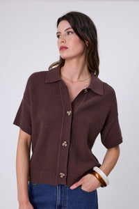 MARLOW MARINA KNIT SHIRT CAROB