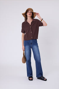 MARLOW MARINA KNIT SHIRT CAROB