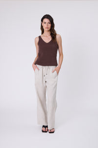 MARLOW MARINA KNIT TANK CAROB