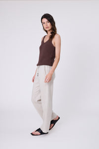 MARLOW MARINA KNIT TANK CAROB