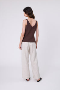 MARLOW MARINA KNIT TANK CAROB