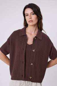 MARLOW MARINA KNIT TANK CAROB