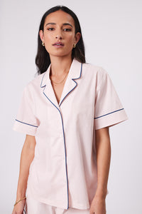 MARLOW PJ SHIRT + SHORT SET  ROSE STRIPE