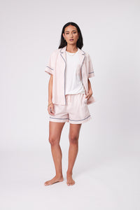 MARLOW PJ SHIRT + SHORT SET  ROSE STRIPE